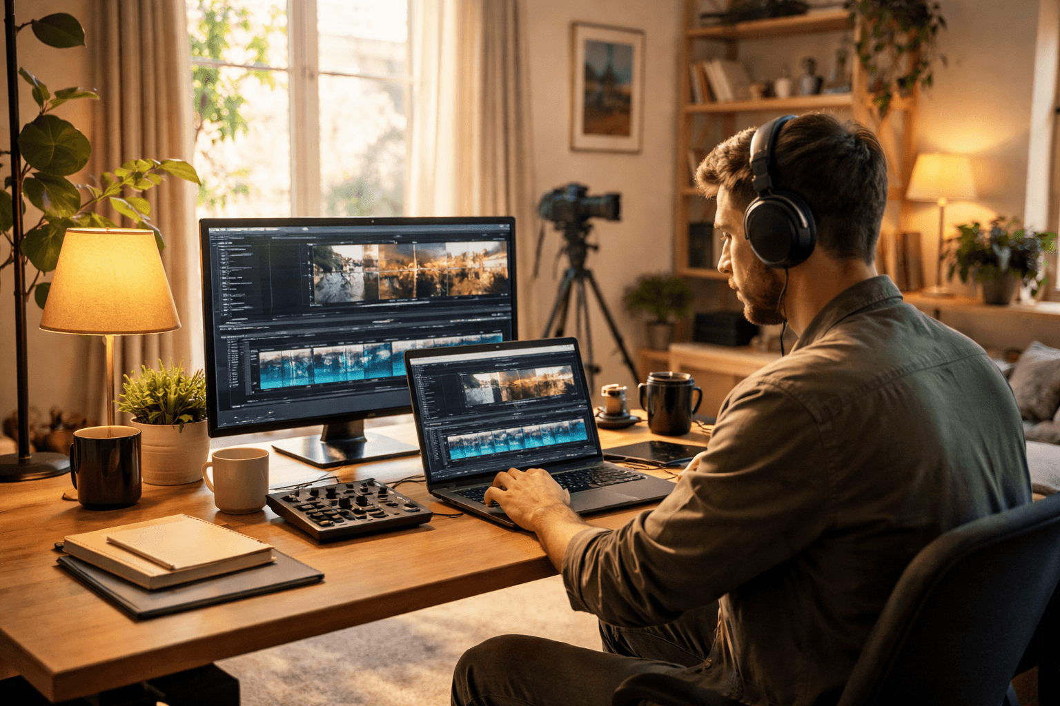 A video editor working at a home studio with headphones and timeline on a laptophttps://mnyooiivpmhhltlepaan.supabase.co/storage/v1/object/public/client-portal-content/seo-blog/f533e45f-97ff-4e1c-9ec7-ad4553394e18/496a9b6f-68a1-40b2-8f0f-832e460d20b9.png