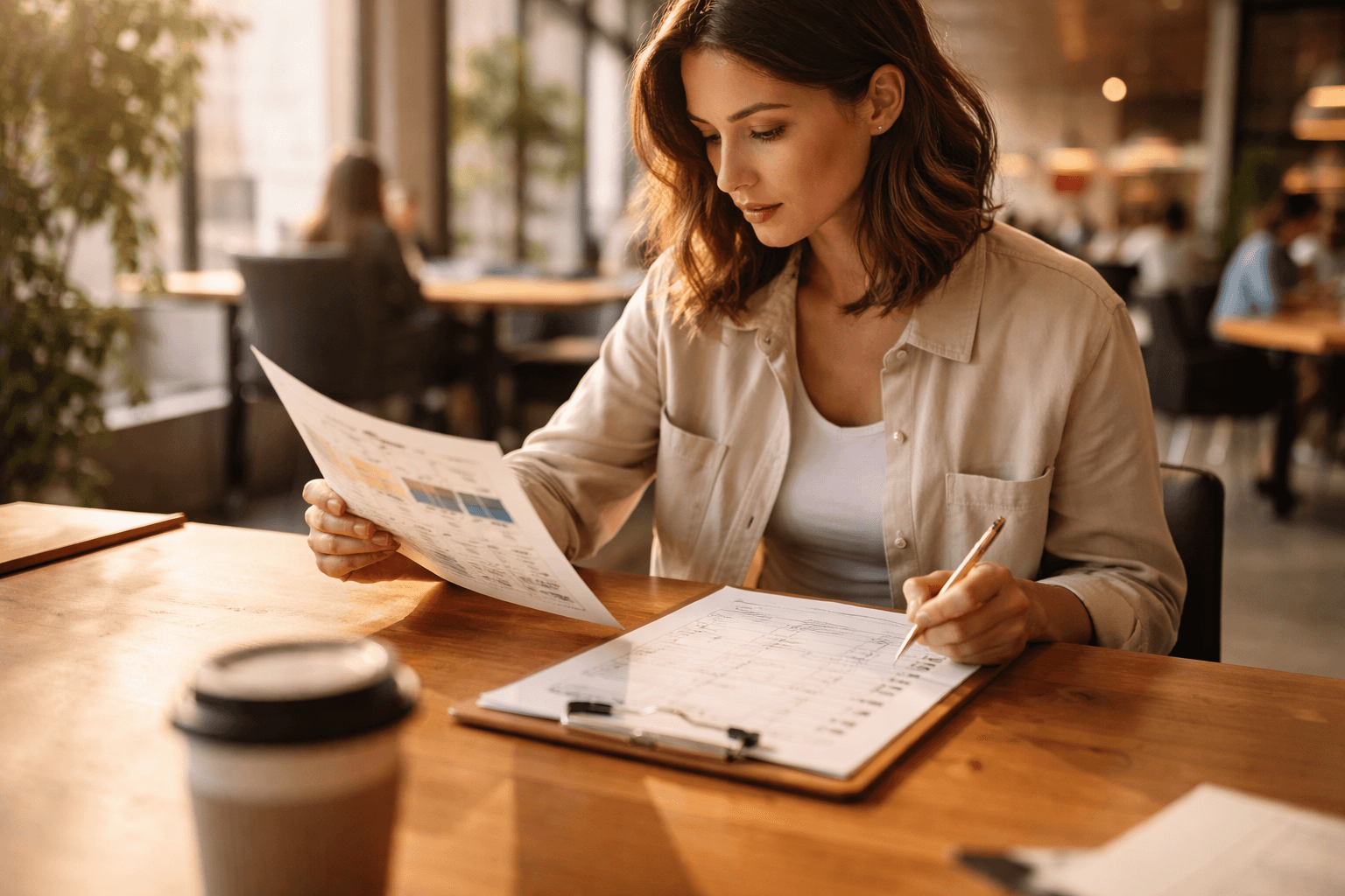 Co-working space laptop with a calendar and checklist for client work